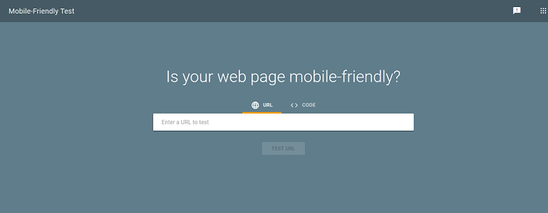 mobile friendly test tool